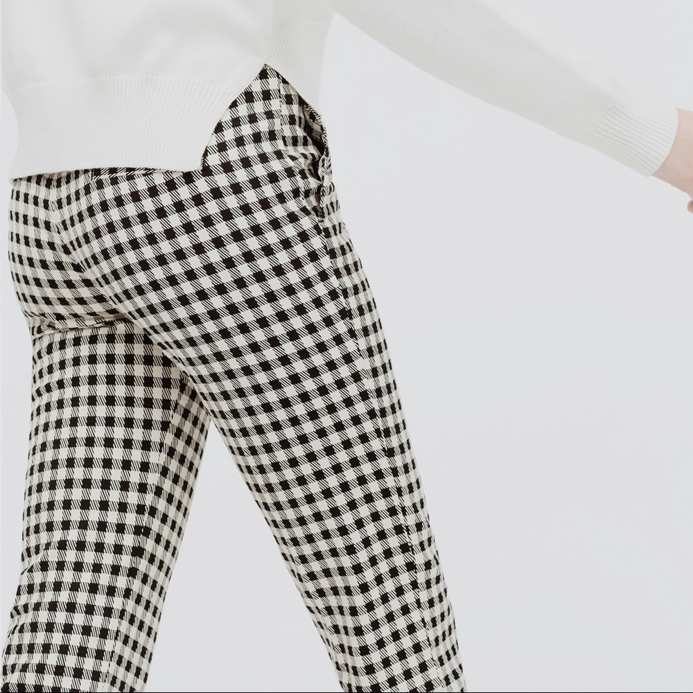 ZARA - women - gingham narrow trousers